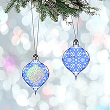 Dekorácie - Trblietavé vianočné ozdoby - zmrznuté (dekorácia) - 14018704_