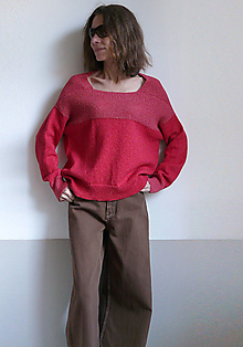 Svetre a kardigány - červený pulover - 14020162_