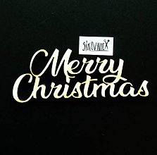 Polotovary - Výrez z preglejky, Merry Christmas, 15 cm - 14023495_