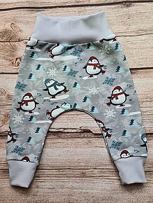Detské oblečenie - Tepláčiky - pinguin v sivom - 14024075_