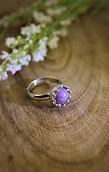 Prstene - prsteň rubín v striebre (ródiované striebro) - 14024876_