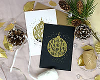Papiernictvo - Vianočná pohľadnica biela - NOVÝ ROK - 14026004_