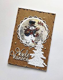 Papiernictvo - vianočný pozdrav vintage - 14022630_