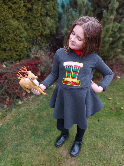 Detské oblečenie - Vianočné šaty 134-140 - 14028098_