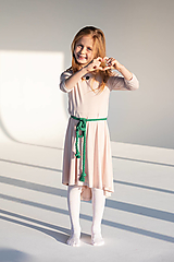 Detské oblečenie - Detské šaty so zeleným lanom - 14028004_