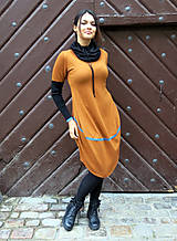 Šaty - LÁRY- barevné pletené šaty s dl.rukávem - 14027926_