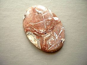 Minerály - Kabošon - achát krajkový 36 mm, č.12f - 14030193_