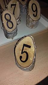 Dekorácie - Číslovanie stolov z brezového dreva - 14035277_