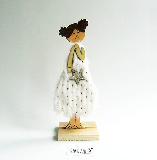  - Anjelka, 16 cm (biele šaty) - 14036218_