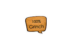 Brošne - Drevený odznak - Grinch - 14037273_