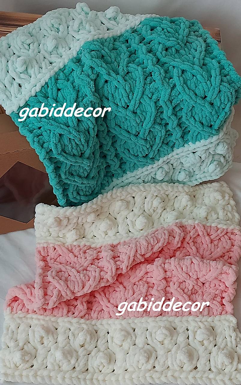 Jemnučká deka z puffy - dvojfarebná do kočíka (vajíčka)