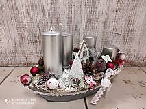 Svietidlá - Vianočná adventná dekorácia, vianočný aranžmán - 14033963_
