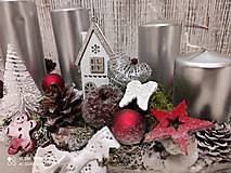 Svietidlá - Vianočná adventná dekorácia, vianočný aranžmán - 14033965_