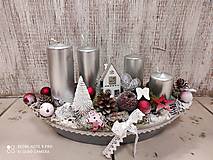 Svietidlá - Vianočná adventná dekorácia, vianočný aranžmán - 14033969_