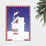 Dekorácie - Adventný kalendár - domček v noci - 14032560_