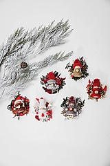 Brošne - Veselé vianočné brošničky "úsmev ako dar"  (Hnedý svetrík) - 14042453_