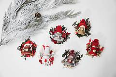 Brošne - Veselé vianočné brošničky "úsmev ako dar"  (Hnedý svetrík) - 14042454_