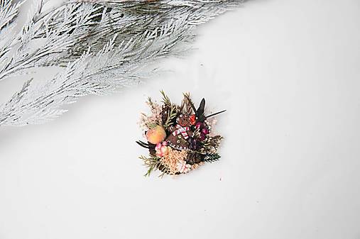 Kvetinová brošňa "vianočné perníčky"