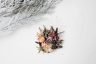 Brošne - Kvetinová brošňa "vianočné perníčky" - 14042501_