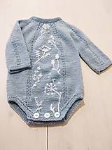 Detské oblečenie - Body s výšivkou byliniek 100% Baby merino - 14039864_