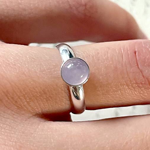 Simple Light Amethyst AG925 Ring / Jemný strieborný prsteň s ametystom