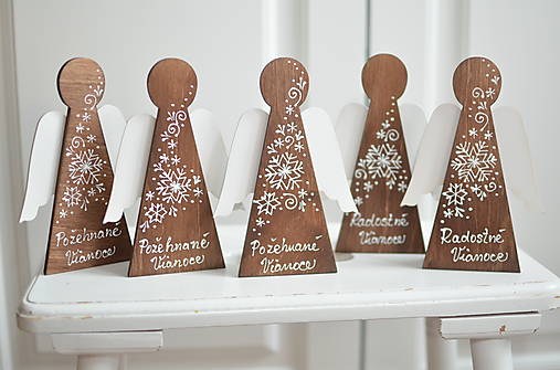 Dekorácie - Vianoční anjeli - kolekcia Slovenské Vianoce - 14045143_