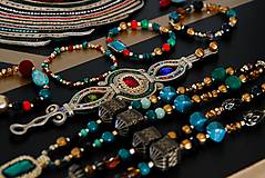 Náhrdelníky - Korálkové náhrdelníky so Swarovski krištáľmi Kleopatra - 14044102_