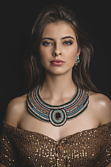 Náhrdelníky - Soutache statement náhrdelník Kleopatra - 14044407_