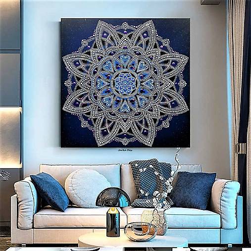 Obrazy - MANDALA LÁSKY,VNÚTORNÉHO POKOJA a HARMÓNIE,energetický feng shui obraz,talizman,originálny dar - 14046976_