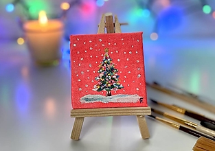 Obrazy - Akrylový obraz Vianočný stromček - 14045572_
