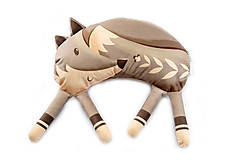 Úžitkový textil - Vankúš LÍŠKA sivá M - 14043472_