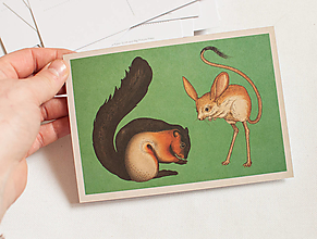 Papier - Pohľadnica "Animalium"- jerboa - 14047776_