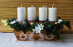 Adventné sviečky bielo-hnedé