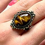 Prstene - Tiger Eye Bronze Vintage Ring / Prsteň s tigrím okom - 14049648_