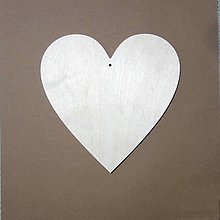 Polotovary - Drevené srdce (15x15cm) - 14051728_