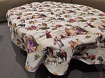 Úžitkový textil - Svätá rodina- vianočný svätý okrúhly obrus - 14053334_