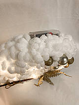 Dekorácie - Vianočný veniec bielo-zlatý - 14053217_