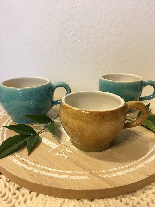 Nádoby - Šálka espresso- kamenina 80ml. - 14051633_