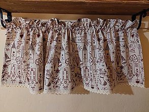 Úžitkový textil - Jemny zaves s vianočnou tématikou - 14057205_