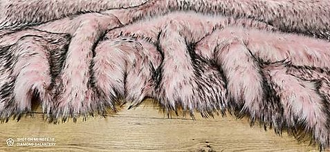 Textil - Kožušina umelá - Ružový melír II TOP - cena za 10 cm - 14057766_