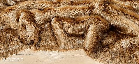 Textil - Kožušina umelá - Camel II - cena za 10 cm - 14057772_