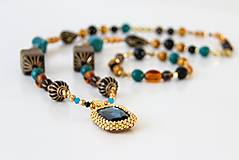Náhrdelníky - Korálkové náhrdelníky so Swarovski krištáľmi Kleopatra - 14058392_