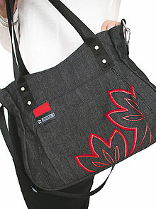 Veľké tašky - taška SIMPLY red leaf - 14057414_