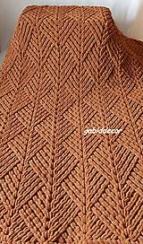 Jemnučká a ľahká deka z priadze alize puffy - čokoládová (Farba čokoládová, rozmer cca (145 x 180) cm)