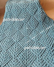 Úžitkový textil - Jemnučká a ľahká deka z priadze alize puffy - čokoládová (Farba azúrová, rozmer cca (110 x 220) cm) - 14056937_