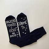  - Maľované ponožky pre najlepšieho manžela a tatinka (Zmena -ocko (TMAVOMODRÉ)) - 14057044_