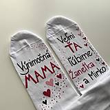 Ponožky, pančuchy, obuv - Maľované  ponožky pre výnimočnú MAMU (s menami detí) - 14057076_