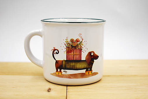 Nádoby - Hrnček Vianočný Bobi - 14056135_