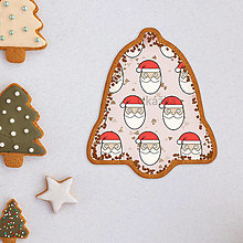 Grafika - Vianočné grafické perníky so vzorom - Santa Claus (zvonček) - 14056221_