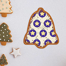Grafika - Vianočné grafické perníky so vzorom stracciatella - vianočné gule s hviezdičkou (zvonček) - 14056294_